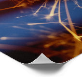 Sparkler met Amerikaanse vlag Poster (Hoek)