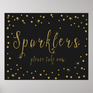 Sparkler: neem er een mee in gebarentaal goud en z poster