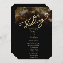 Sparkler Night Wedding Invitation Kaart