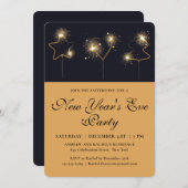 Sparkler Oudejaarsavond Party Moderne Chique Vakan Kaart (Voorkant / Achterkant)