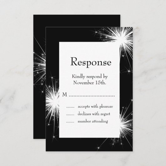 Sparkler RSVP (zwart) (Voorkant / Achterkant)