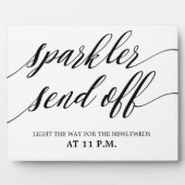 Sparkler send off sign Tabletop Plaque with Easel Fotoplaat (Voorkant)