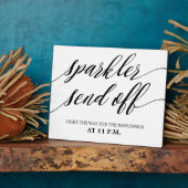 Sparkler send off sign Tabletop Plaque with Easel Fotoplaat (Zijkant)