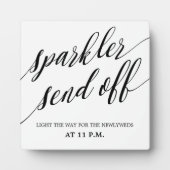Sparkler send off sign Tabletop Plaque with Easel Fotoplaat (Voorkant)