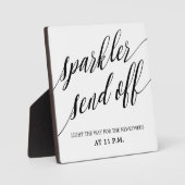 Sparkler send off sign Tabletop Plaque with Easel Fotoplaat (Voorkant)