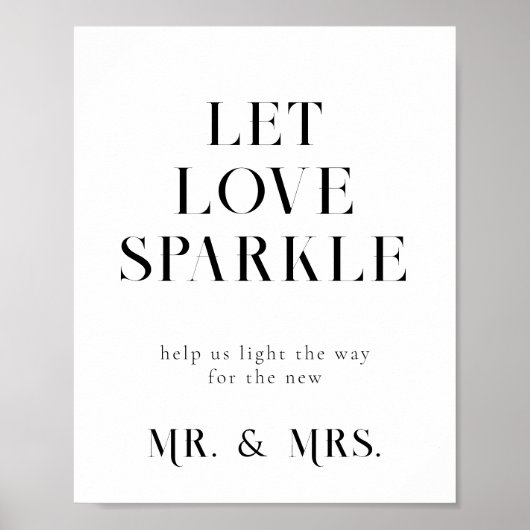 Sparkler Send Off Weduwen Teken Poster (Voorkant)