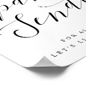 Sparkler Sendoff Elegant Calligraphy Wedding Sign Poster (Hoek)