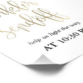 Sparkler Sendoff-teken Kies uw formaat Faux Gold Foto Afdruk (Hoek)