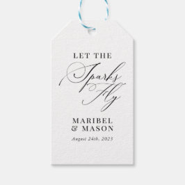 Sparkler stuurt het huwelijk af cadeaulabel