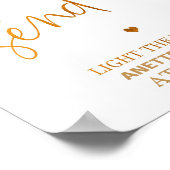 Sparkler stuurt trouwbord 8 x 10 poster af (Hoek)