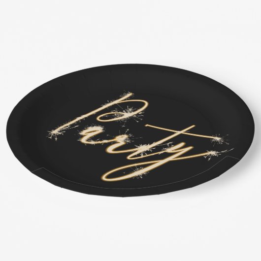 Sparkler-tekst van de partij op het Bord van het Z (Gekanteld)