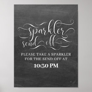 Sparkler Verzend van de Tijd van het Bieden Twitte Poster