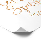 Sparkler verzendt 8 x 10 Roos Gold Wedding Sign Poster (Hoek)