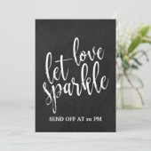 Sparkler verzendt betaalbaar bord kaart (Staand voorkant)