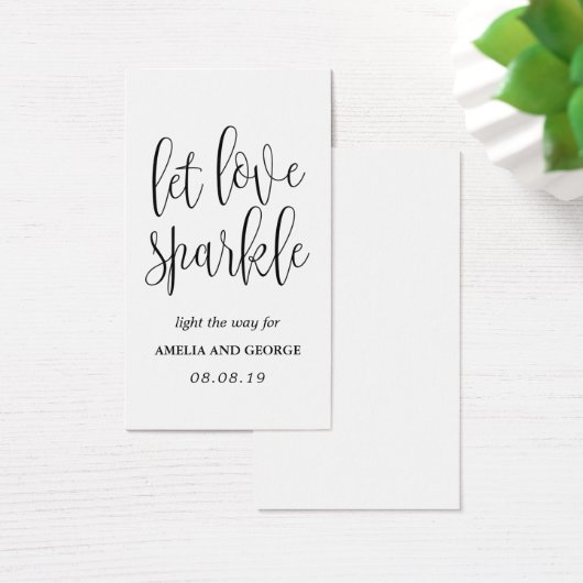 Sparkler verzendt Labels Lovely Calligrafie Visitekaartje (Bureau)