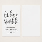 Sparkler verzendt Labels Lovely Calligrafie Visitekaartjes (Voorkant /achterkant)