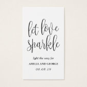 Sparkler verzendt Labels Lovely Calligrafie Visitekaartjes (Voorkant)