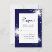 Sparkler Wedding RSVP (blauw) (Voorkant)