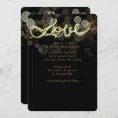Sparkler Writing Love Wedding Invitations Kaart (Voorkant / Achterkant)
