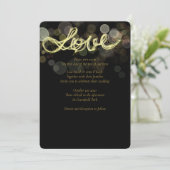 Sparkler Writing Love Wedding Invitations Kaart (Staand voorkant)