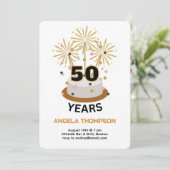 Sparkler Years Birthday Invitation Kaart (Staand voorkant)