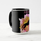 SPARKLERENDE ZWARTE HORSE GEPERSONALISEERDE COMBO- MOK (Voorkant links)