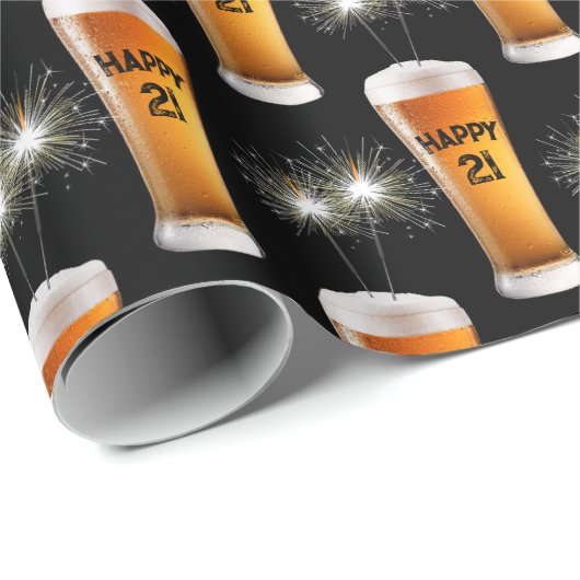 Sparklers in 21-jarige bier cadeaupapier (Rol Hoek)