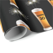 Sparklers in 30e verjaardag bier cadeaupapier (Rol Hoek)