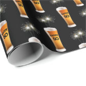 Sparklers in 50e verjaardag bier cadeaupapier (Rol Hoek)