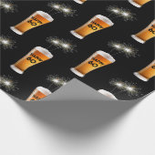 Sparklers in 60e verjaardag bier cadeaupapier (Hoek)