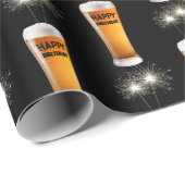Sparklers in Birthday Beer Glass Cadeaupapier (Rol Hoek)