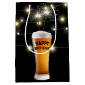 Sparklers in Birthday Beer Glass Medium Cadeauzakje (Voorkant)