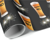 Sparklers in de 40e verjaardag van bier cadeaupapier (Rol Hoek)