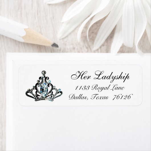 Sparkles a Tiara Return Address Labels (Insitu)