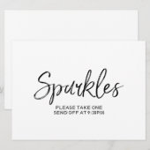 "Sparkles" Afscheid Stijlvol met de hand geschrev Kaart (Voorkant / Achterkant)