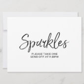 "Sparkles" Afscheid Stijlvol met de hand geschrev Kaart (Voorkant)