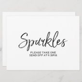 "Sparkles" Afscheid Stijlvolle met de hand geschre Kaart (Voorkant / Achterkant)