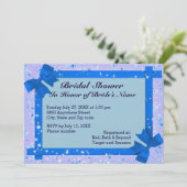 Sparkles & Blue Ribbon Lijst Vrijgezellenfeest nod Kaart (Staand voorkant)