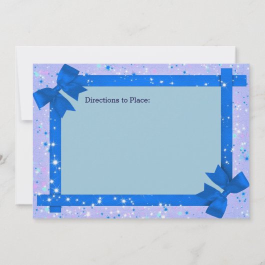 Sparkles & Blue Ribbon Lijst Vrijgezellenfeest nod Kaart (Achterkant)