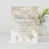 Sparkles bokee winter denbomen corporate vakantion kaart (Staand voorkant)