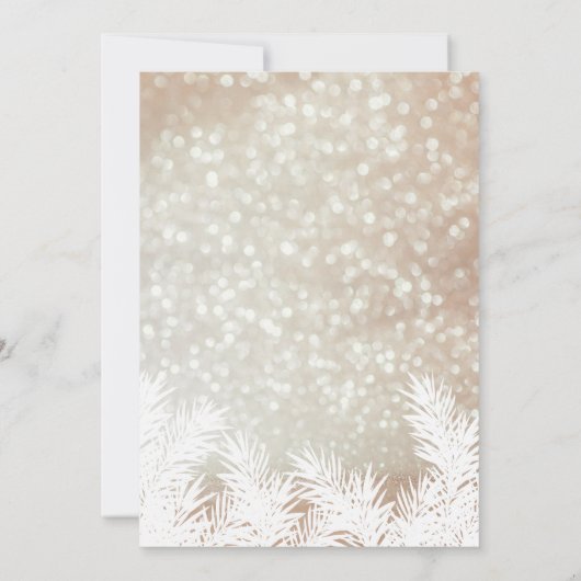 Sparkles bokee winter denbomen corporate vakantion kaart (Achterkant)