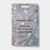Sparkles Cute Employee Photo ID Badge (Achterkant)