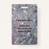 Sparkles Cute Employee Photo ID Badge (Achterkant)