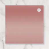 Sparkles & Glamor, Roos Gold Birthday Party Bedankjes Labels (Achterkant)