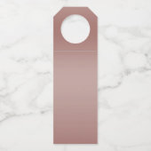 Sparkles & Glamor, Roos Gold Birthday Party Flessenhanger (Achterkant)