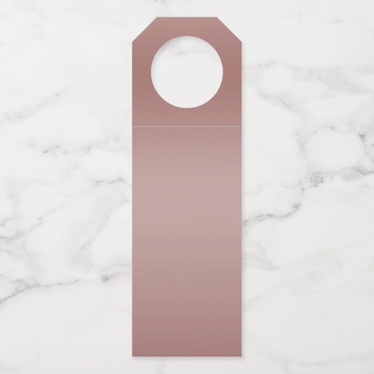 Sparkles & Glamor, Roos Gold Birthday Party Flessenhanger (Achterkant)