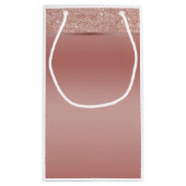 Sparkles & Glamor, Roos Gold Birthday Party Klein Cadeauzakje (Achterkant)