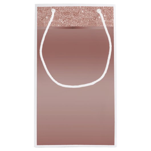 Sparkles & Glamor, Roos Gold Birthday Party Klein Cadeauzakje (Achterkant)