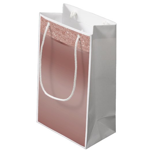 Sparkles & Glamor, Roos Gold Birthday Party Klein Cadeauzakje (Achterkant Gekanteld)