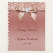 Sparkles & Glamor, Roos Gold Birthday Party Planner (Voorkant)